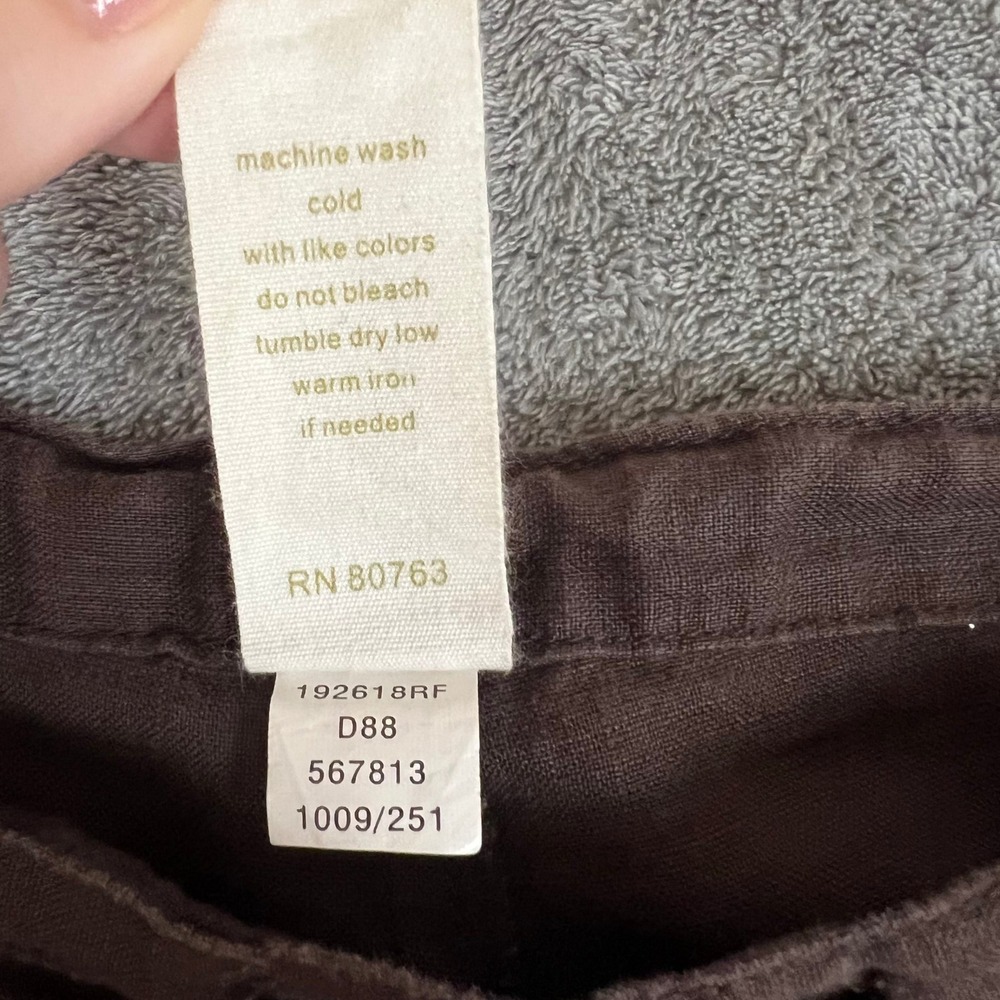 LONDONJEAN Wide Leg Pants in Dark Brown - Picture 3 of 8